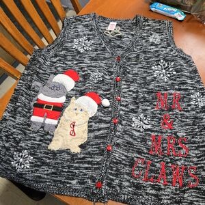 Festive Cat and Dog Christmas Sweater Vest